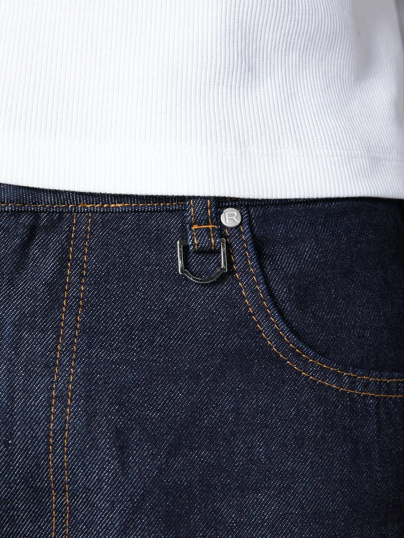 Essential Straight Fit Raw Denim - Dark Blue