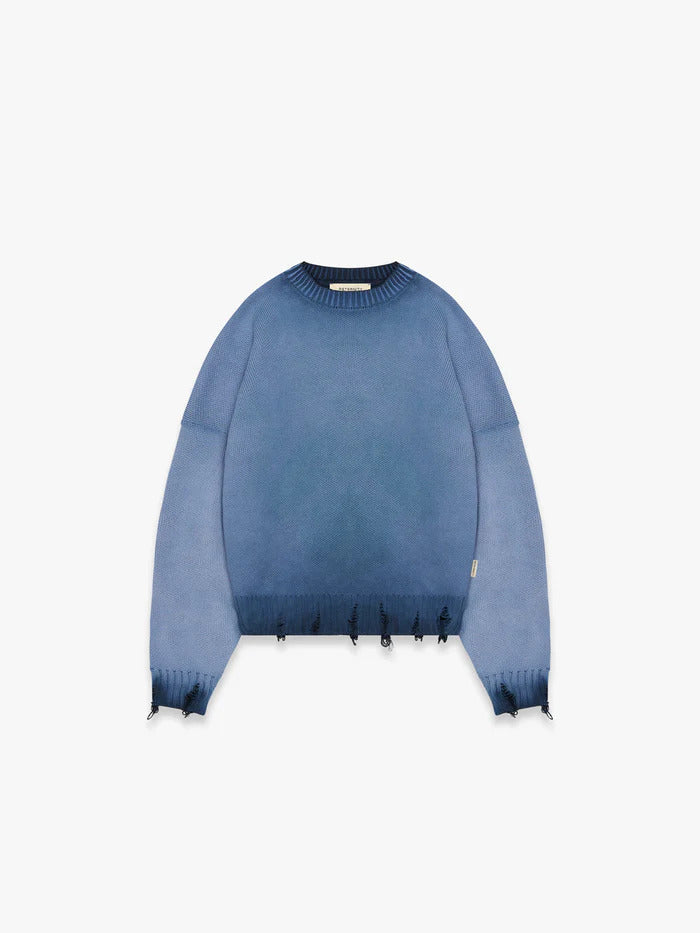 OIL WASHED KNIT SWEATER