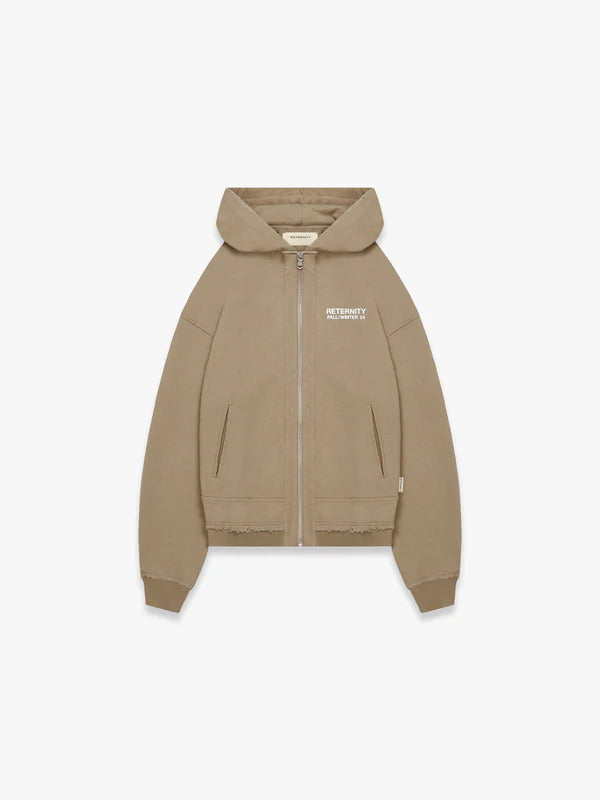 RIBBED ZIP-HOODIE