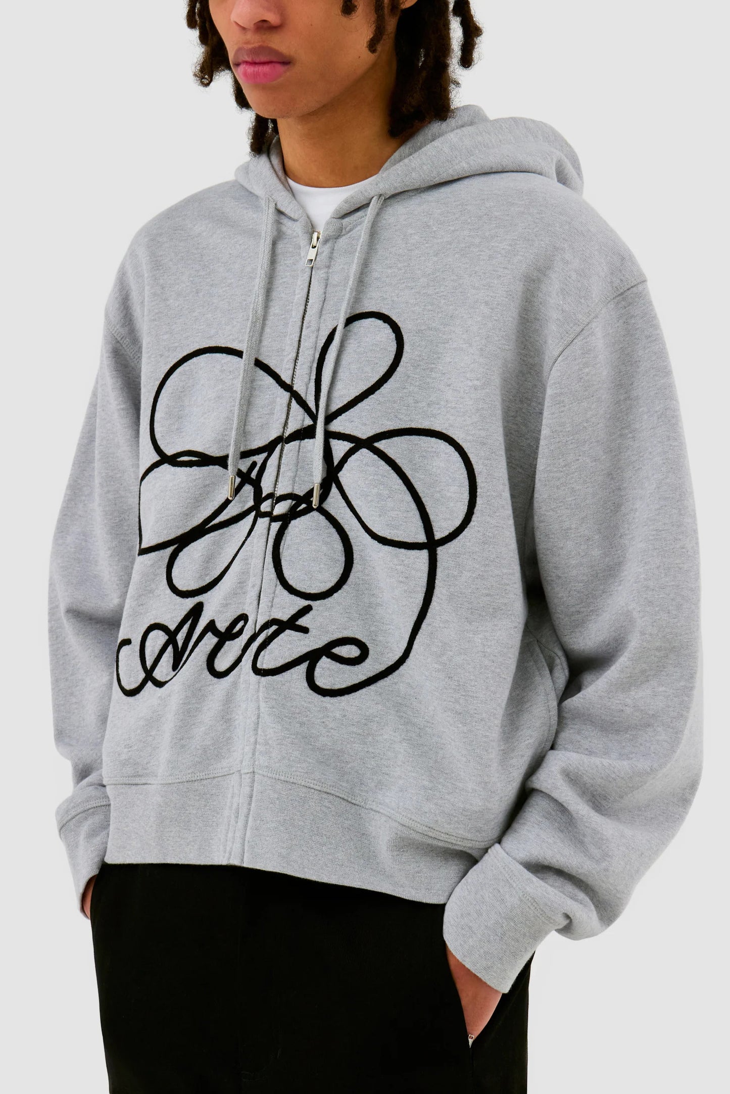Flower Logo Zip Hoodie