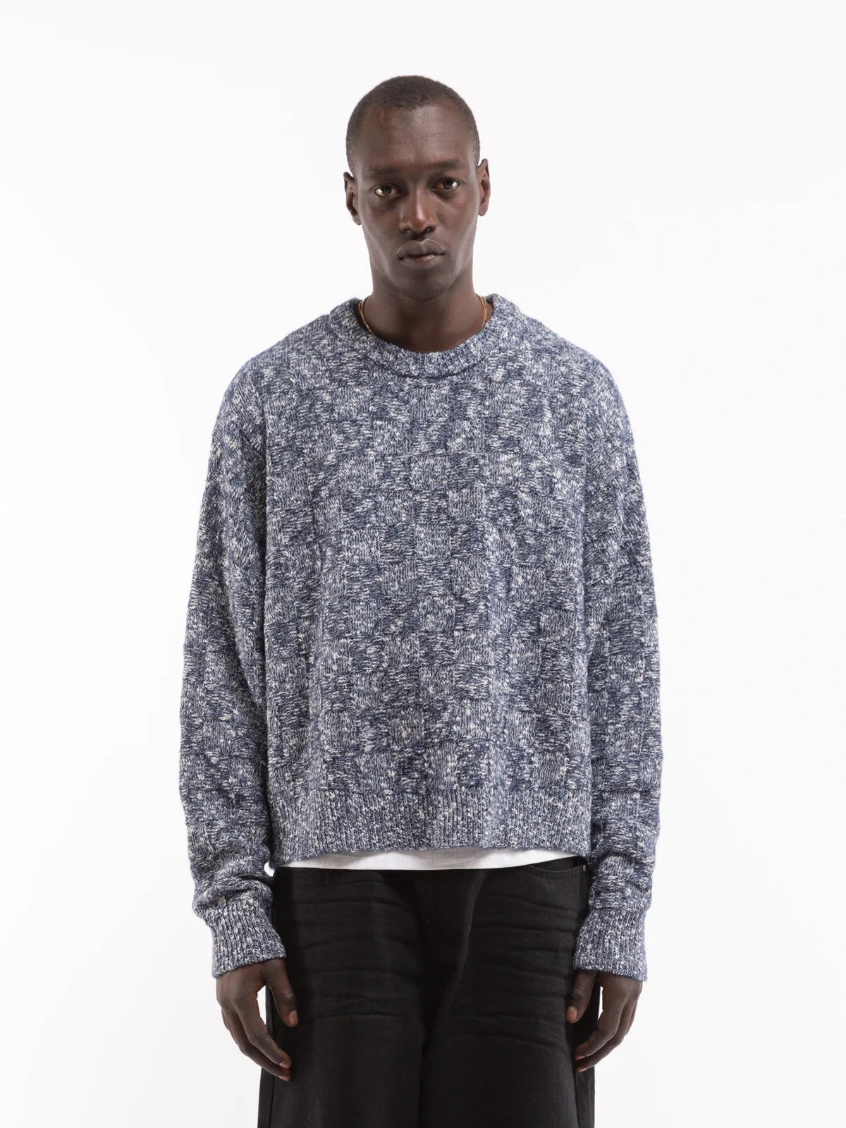 ARTISAN KNIT SWEATER - NAVY
