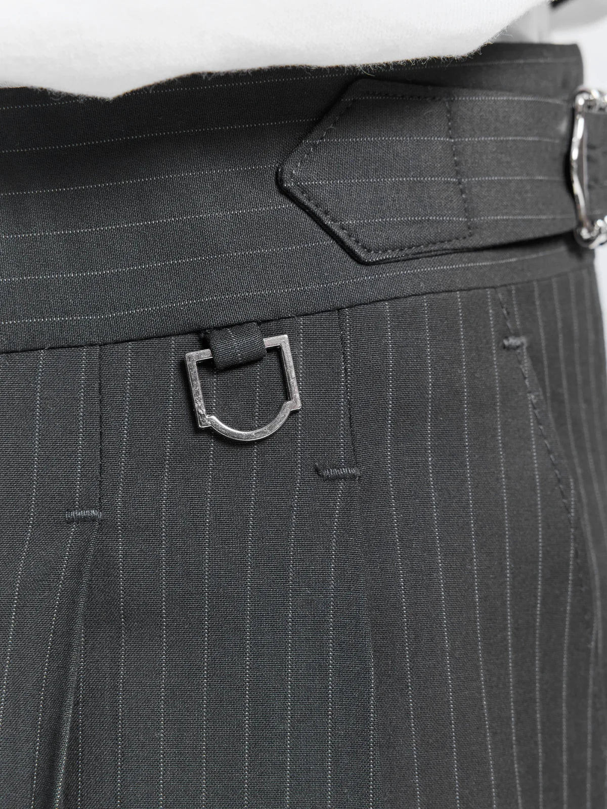 TAILORED BAGGY PANTS - PINSTRIPE GREY