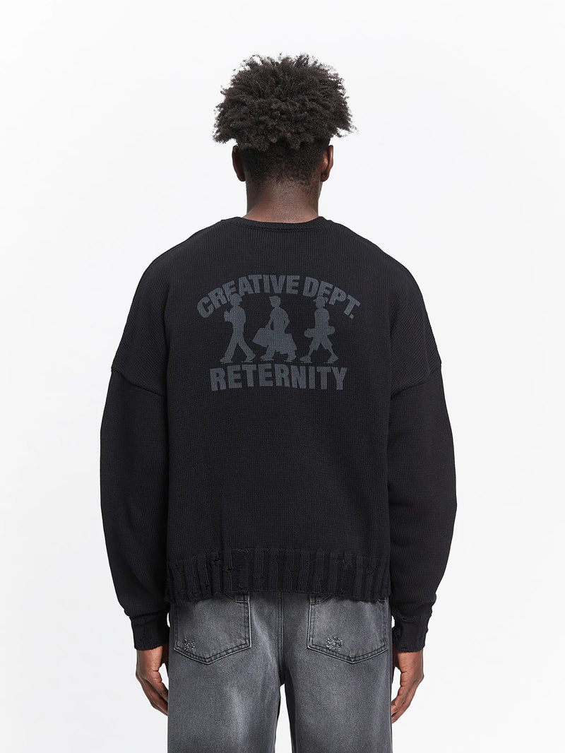 Reternity CREATIVE DEPT LOGO KNIT SWEATER – Frontansicht