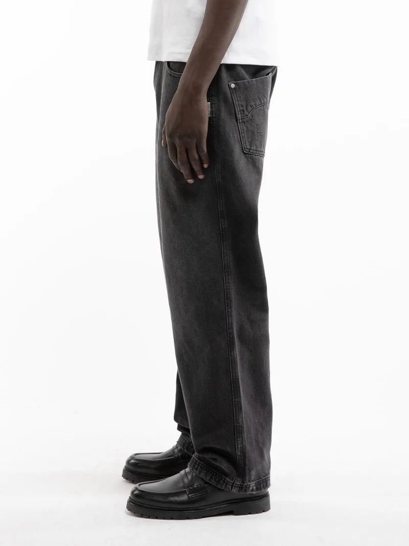 Essential Straight Fit Denim - Washed Black