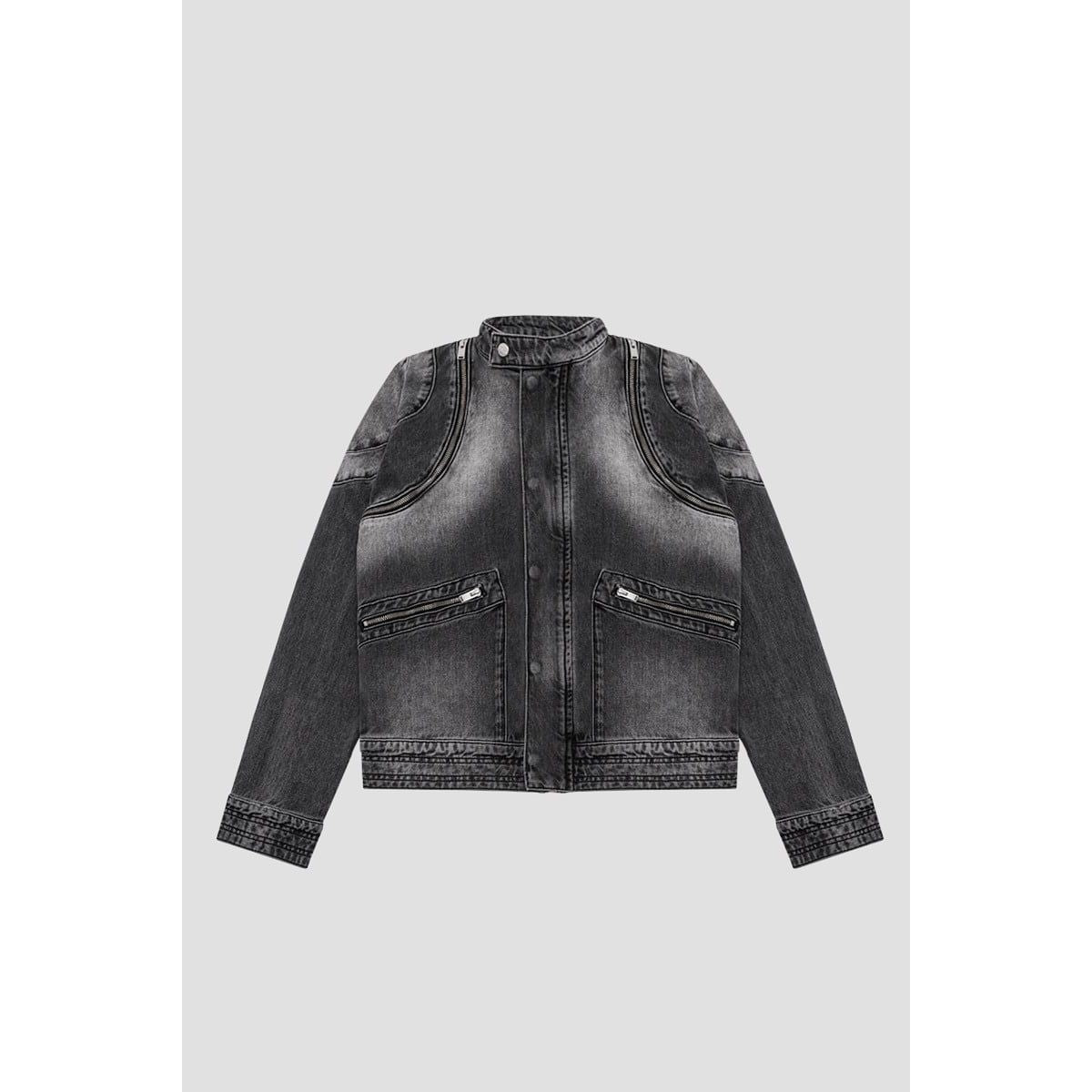 DOWNTOWN LA DENIM MOTO JACKET