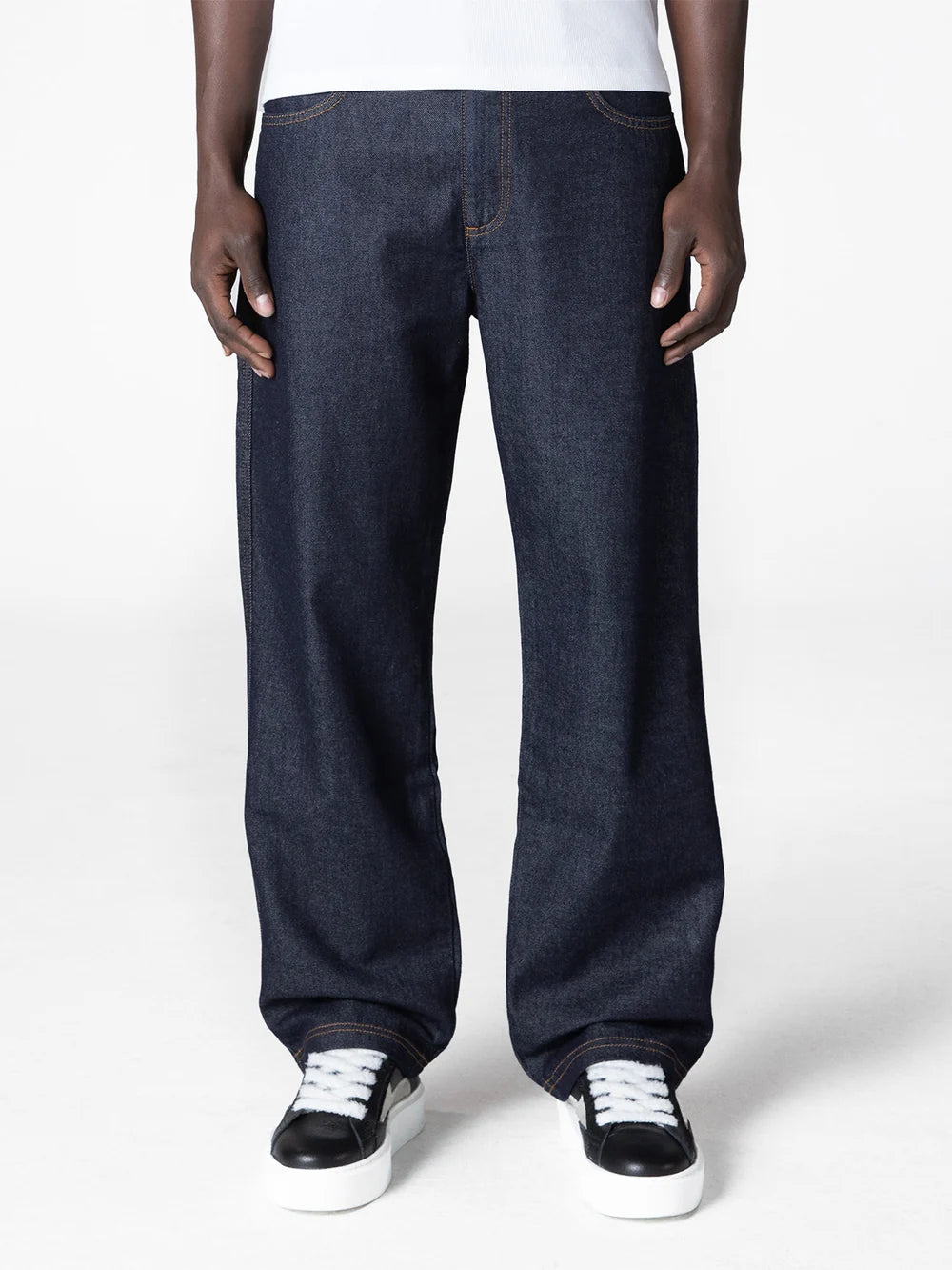 Essential Straight Fit Raw Denim - Dark Blue