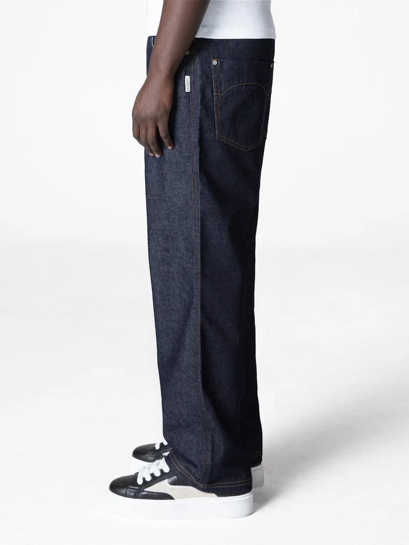 Essential Straight Fit Raw Denim - Dark Blue