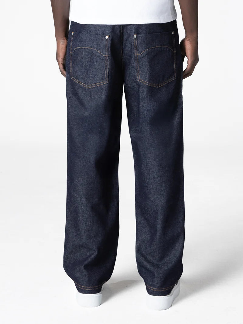 Essential Straight Fit Raw Denim - Dark Blue
