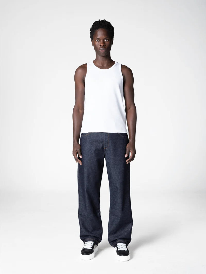 Essential Straight Fit Raw Denim - Dark Blue