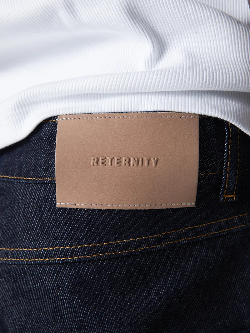 Essential Straight Fit Raw Denim - Dark Blue