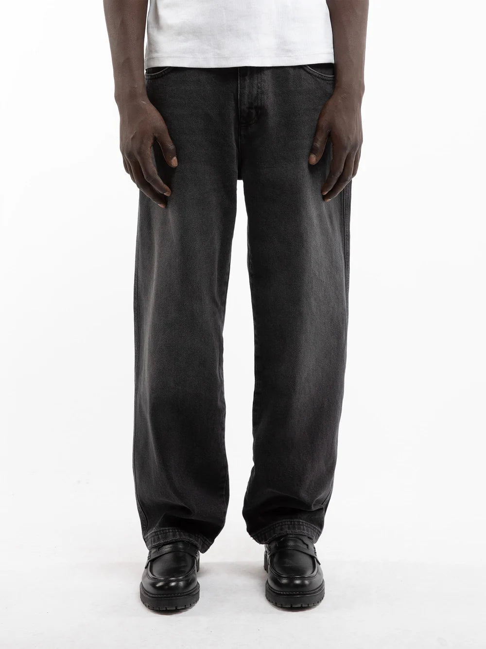 Essential Straight Fit Denim - Washed Black