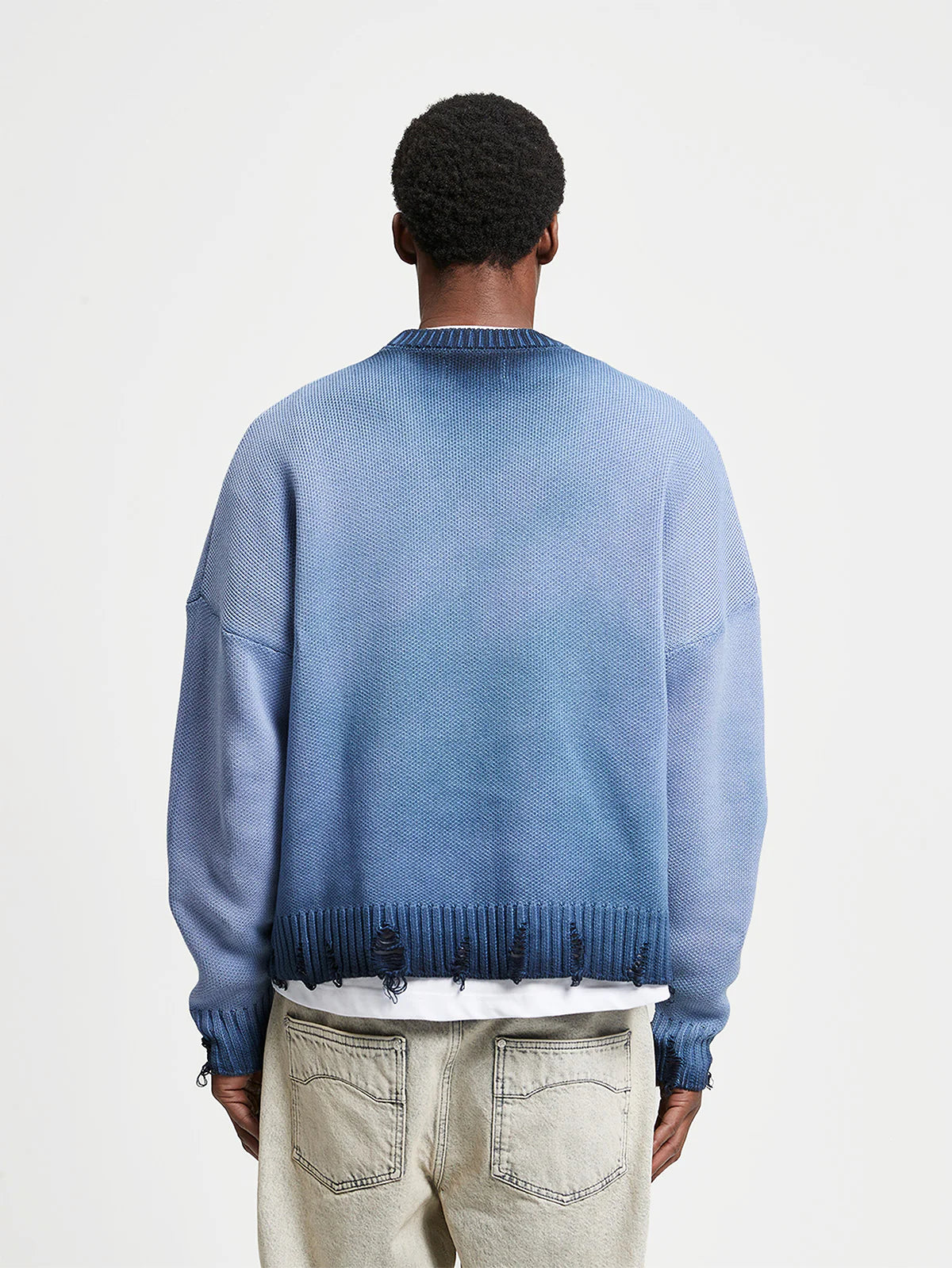 OIL WASHED KNIT SWEATER