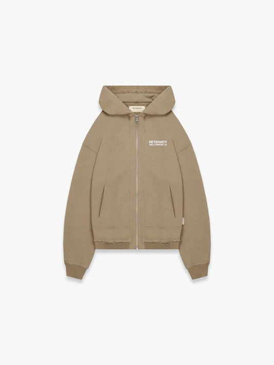 RIBBED ZIP-HOODIE