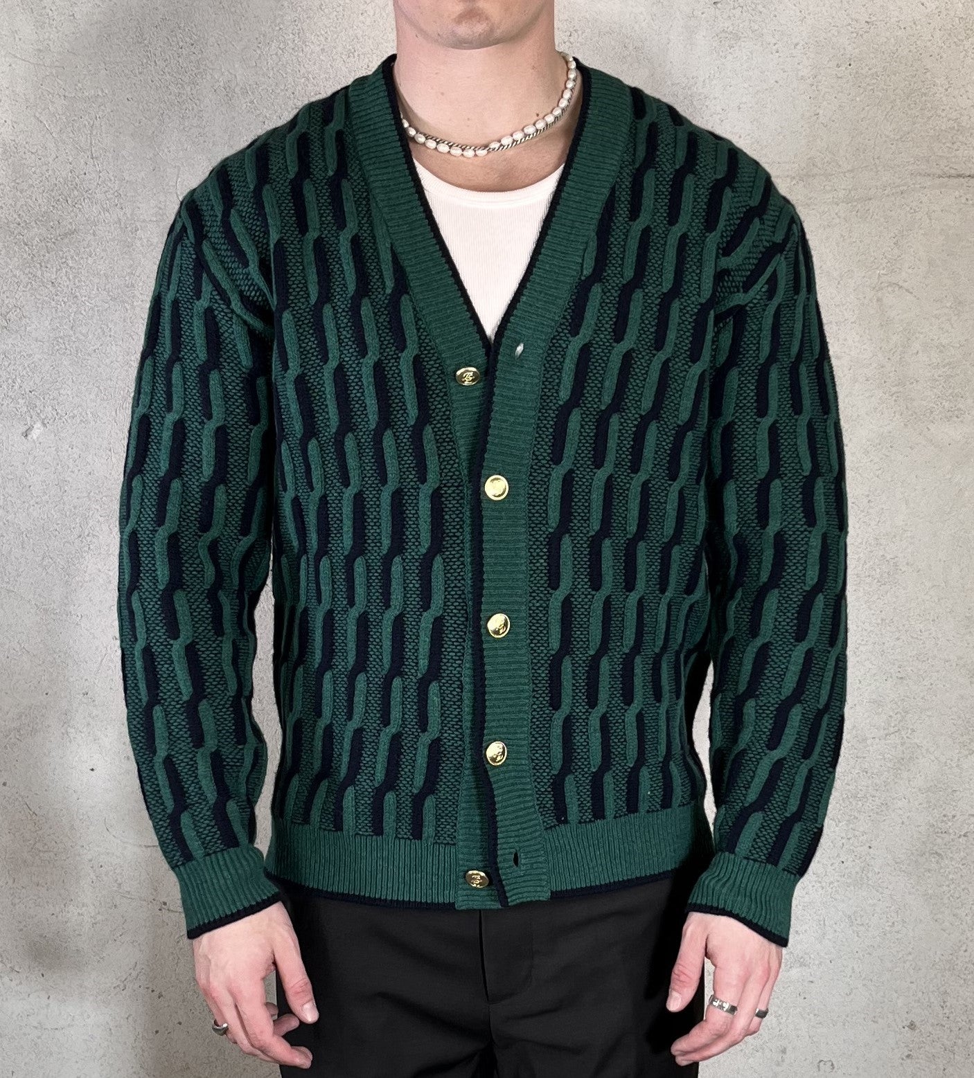 Le Cardigan Torsades Bicolore