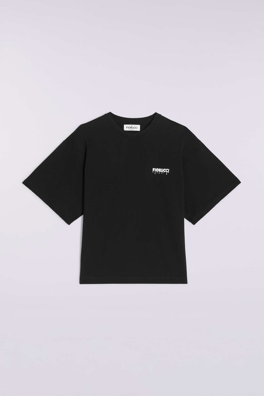 Melted Logo Print Boxy T-Shirt