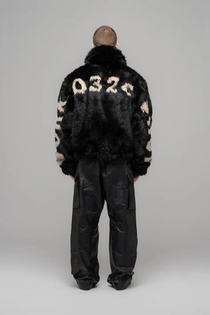 ''ANTI-GAUGUIN'' FAUX FUR BLOUSON