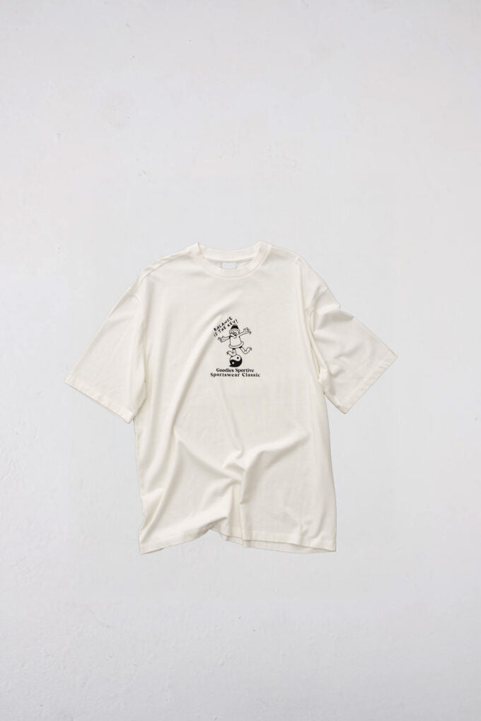 Goodies Sportive Balance white Tee – Frontansicht