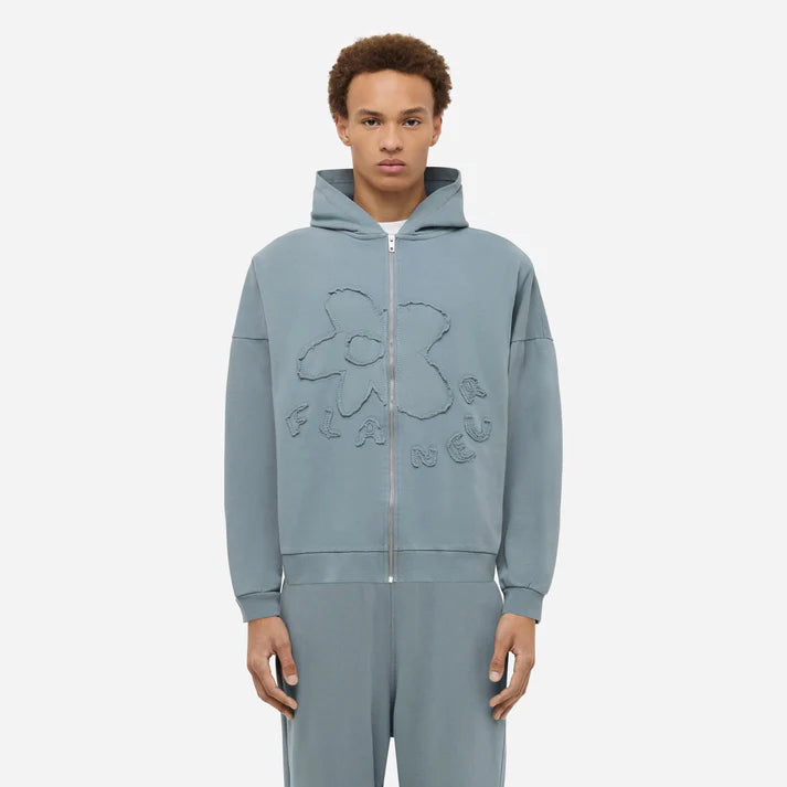 Blossom Patches Zip-Up Hoodie
