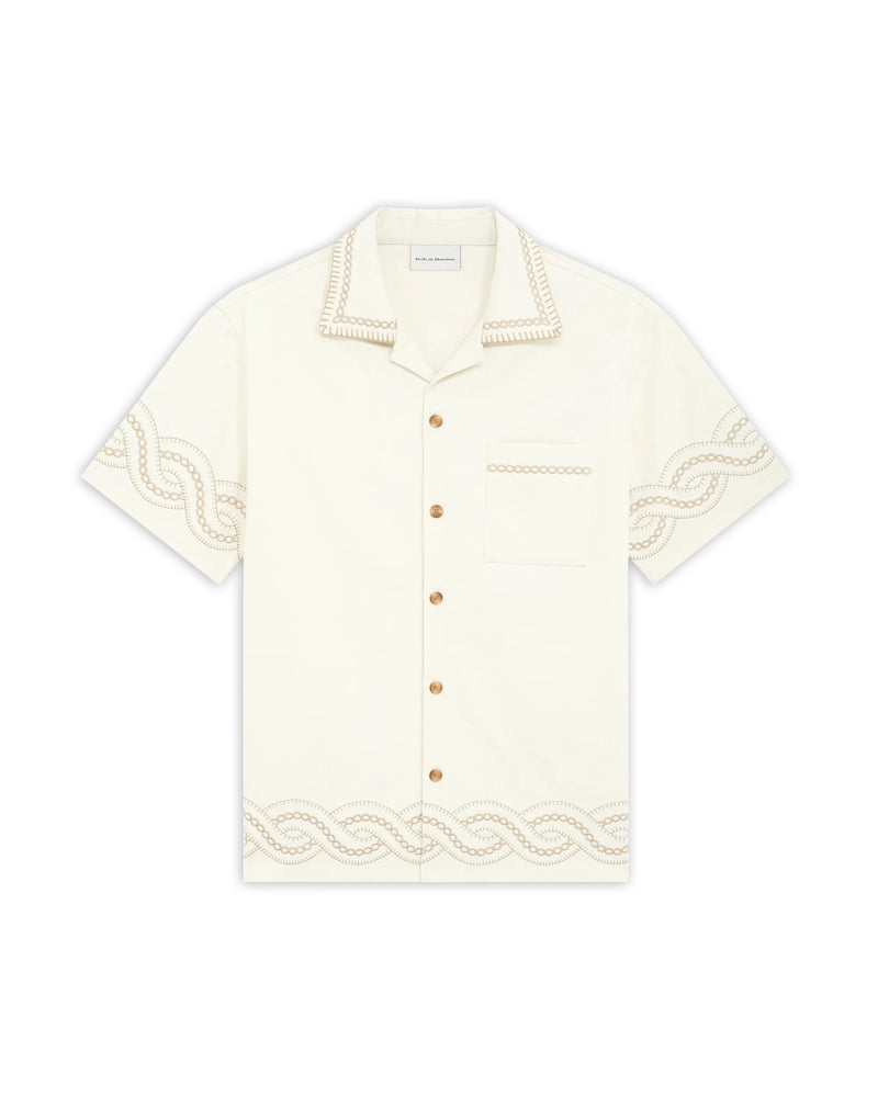 Drôle de Monsieur La Chemise Brodée Tresses – Frontansicht