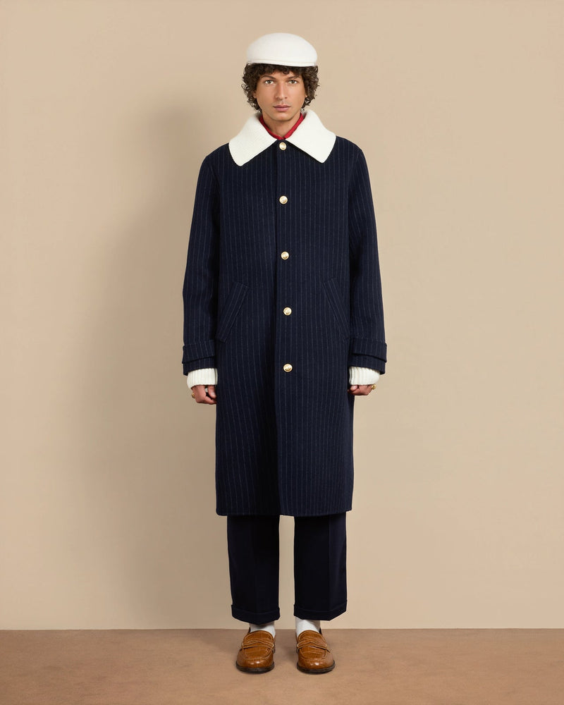 Drôle de Monsieur Le Manteau Pinstripes – Frontansicht