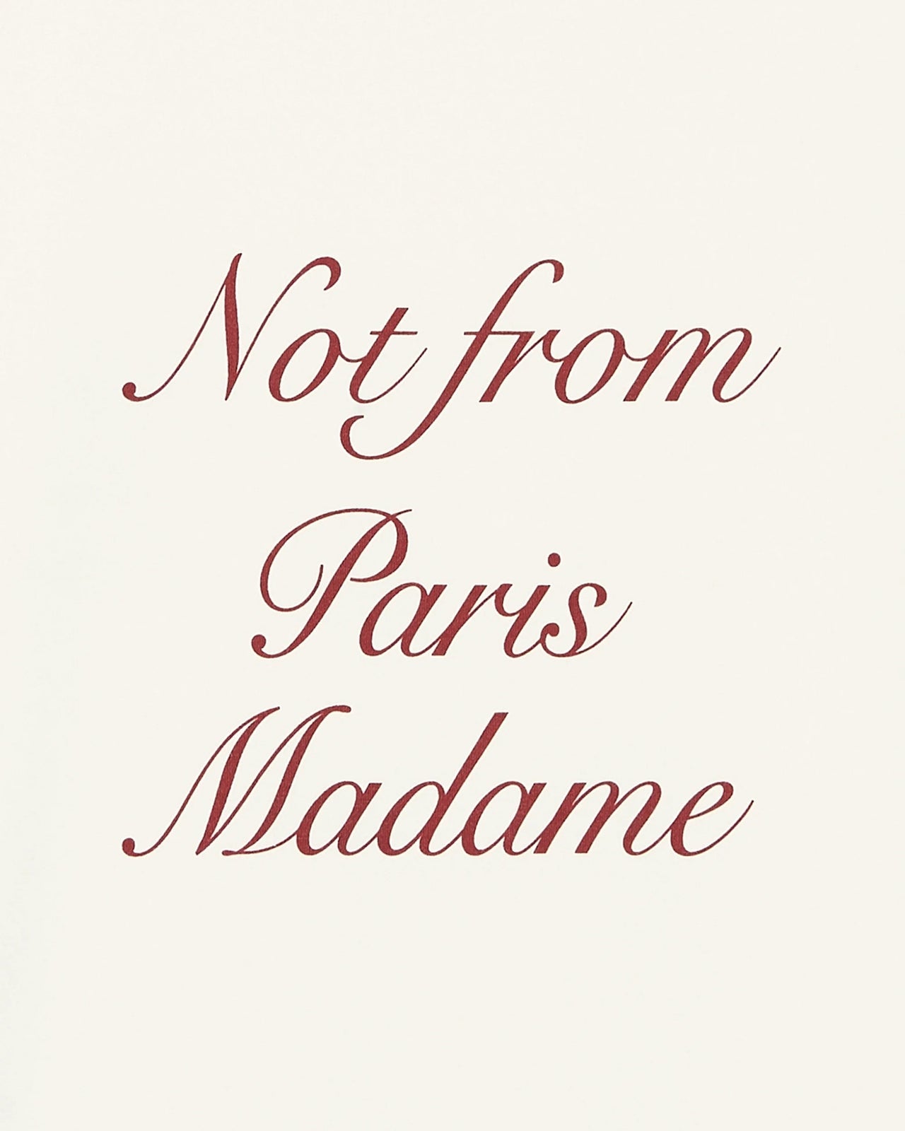 Le T-Shirt Slogan Calligraphy