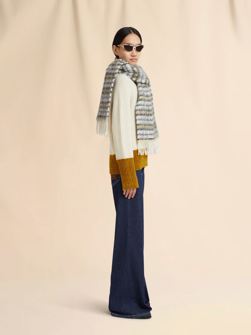 Striped Wool Scarf