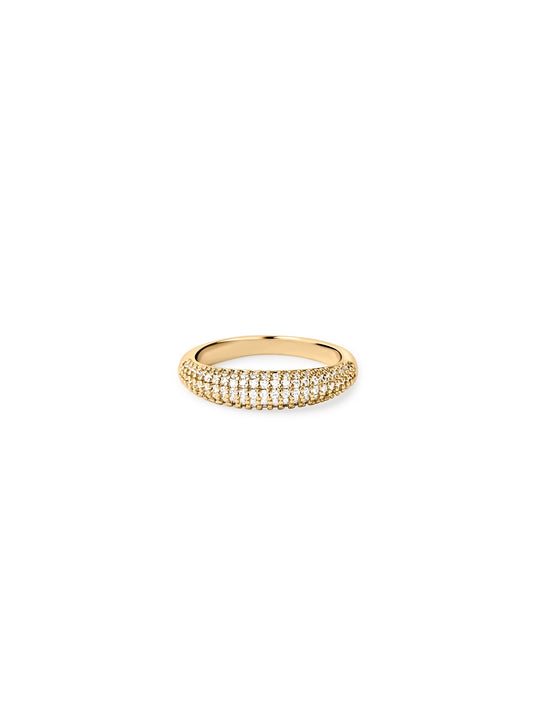 Thin Pavé Dome Ring