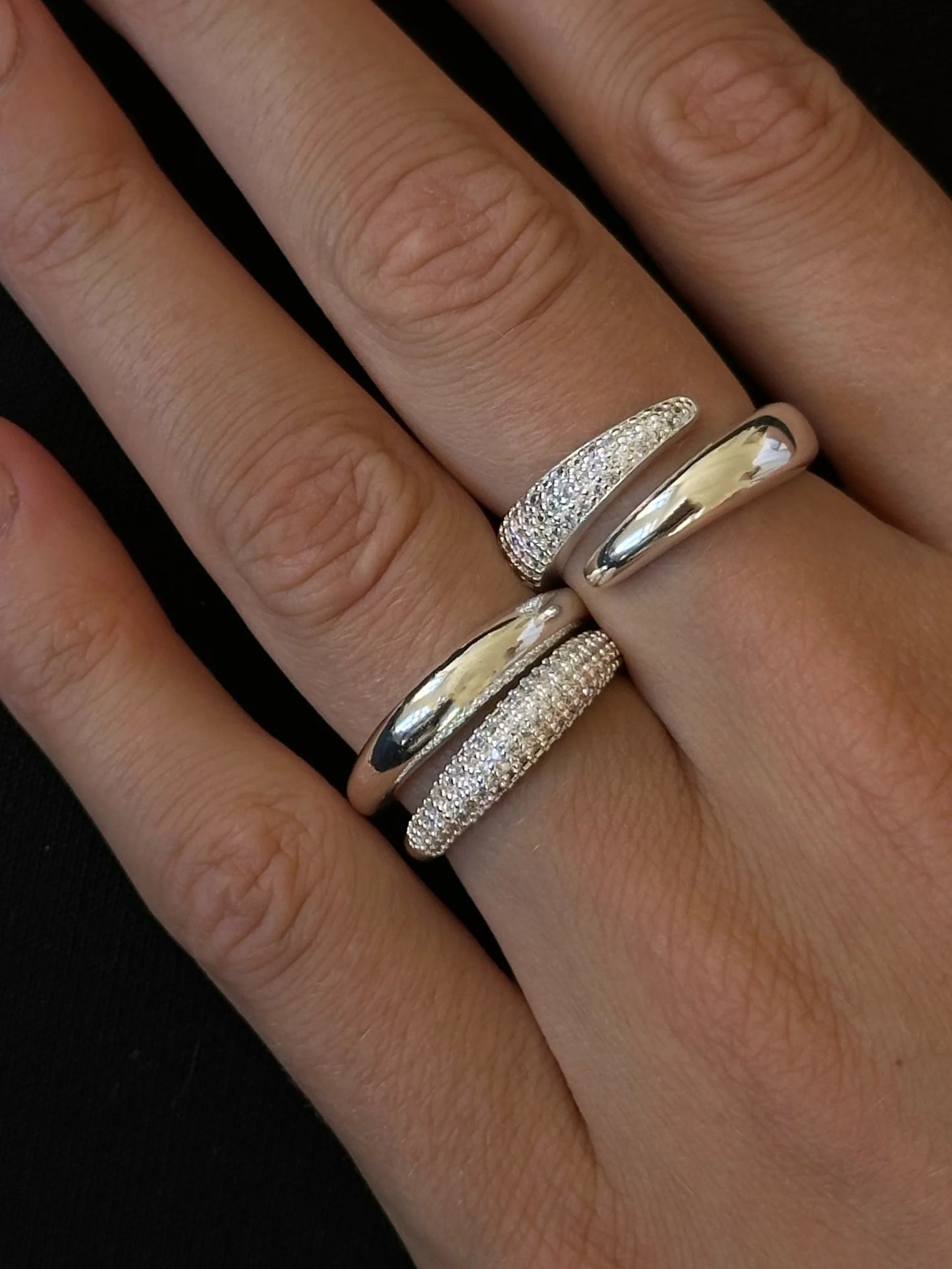 Muli Collection Thin Dome Ring Silber – Rückansicht