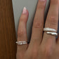 Muli Collection Solo Zirconia Stacker Ring Silber – Detailansicht