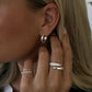 Muli Collection Solo Zirconia Stacker Ring Silber – Rückansicht