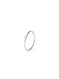 Solo Zirconia Stacker Ring Silber