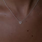 Muli Collection Zirconia Heart Necklace Silber – Seitenansicht