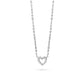Muli Collection Zirconia Heart Necklace Silber – Frontansicht