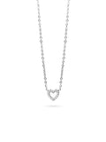 Zirconia Heart Necklace Silber