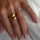 Muli Collection Adjustable Pavé Ring Gold – Seitenansicht