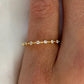 Muli Collection Beaded Zirconia Stacker Ring Gold – Seitenansicht
