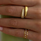 Muli Collection Beaded Zirconia Stacker Ring Gold – Rückansicht