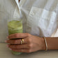 Muli Collection Beaded Zirconia Stacker Ring Gold – Produktfoto