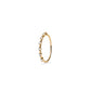 Muli Collection Beaded Zirconia Stacker Ring Gold – Frontansicht