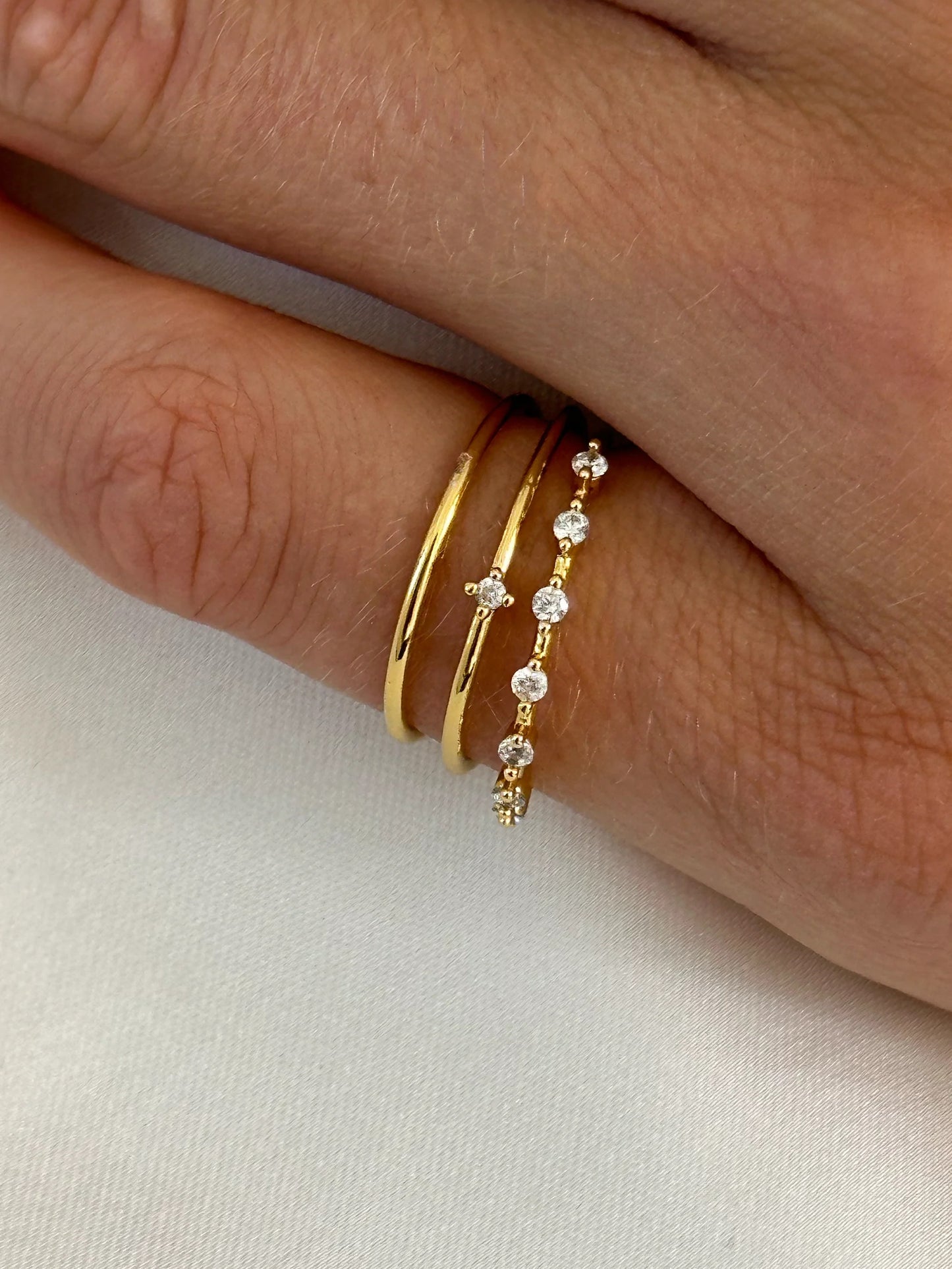 Muli Collection Stacker Ring Gold – Detailansicht
