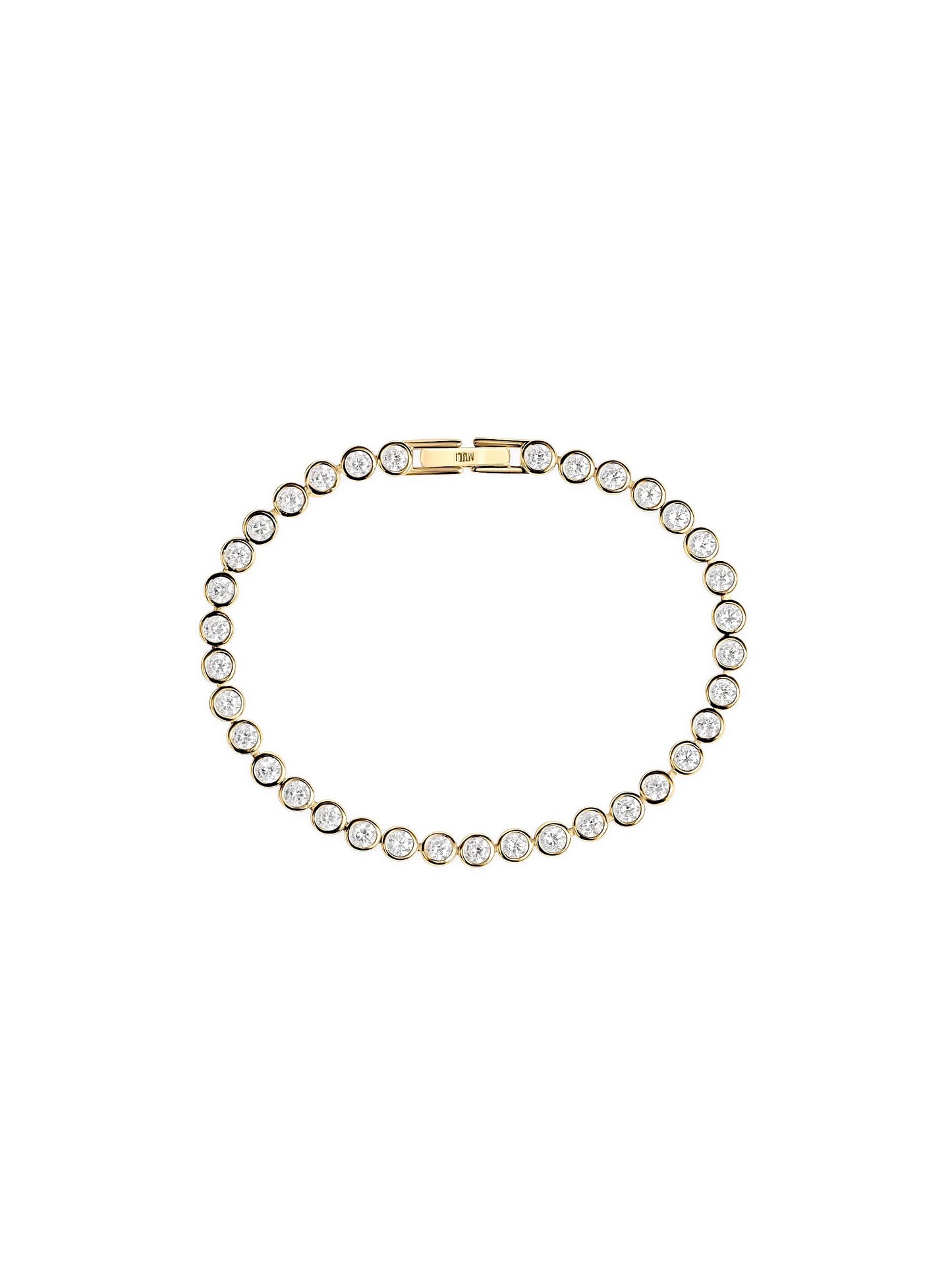 Muli Collection Lotus Tennis Bracelet Gold – Frontansicht