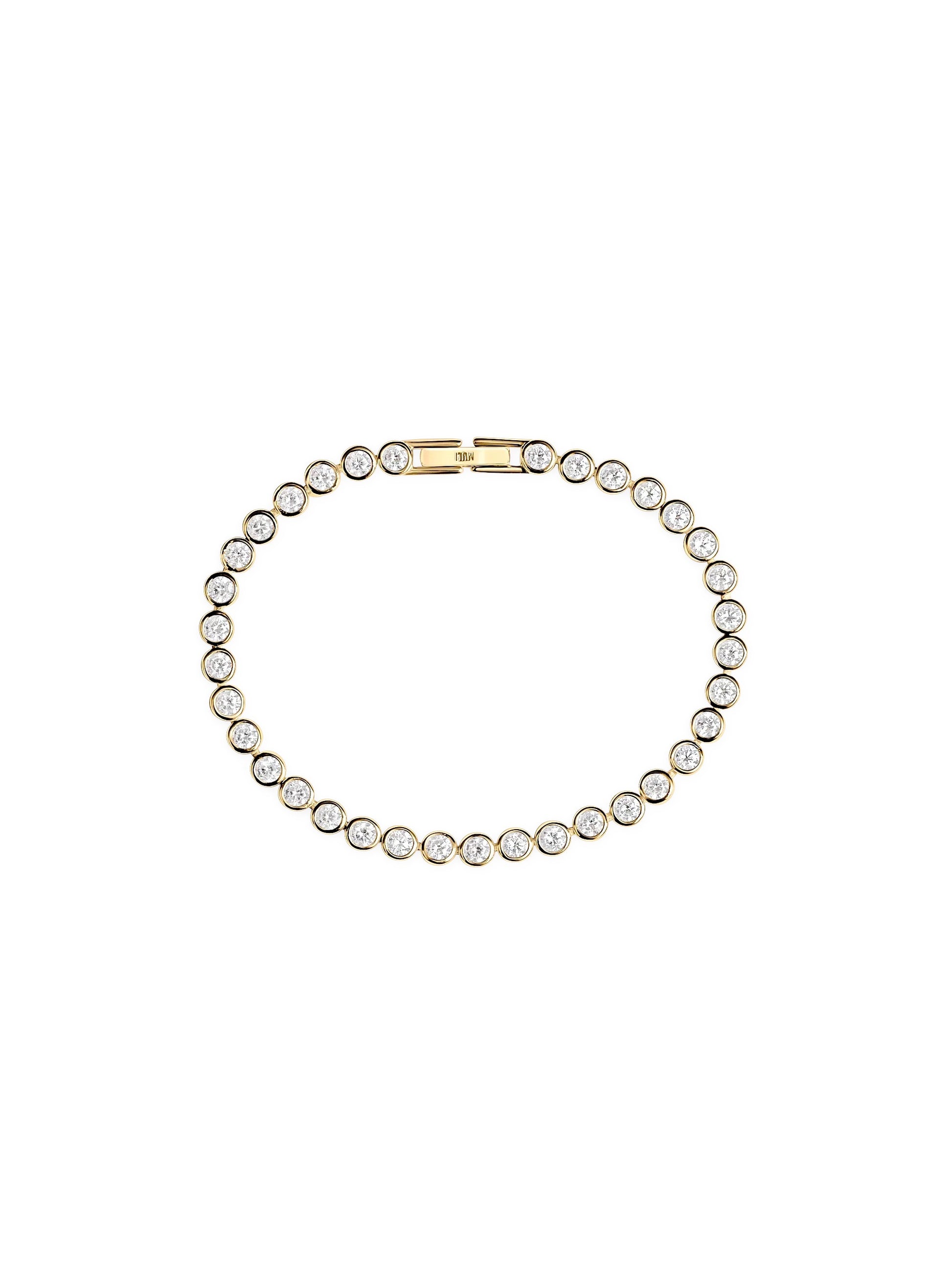 Muli Collection Lotus Tennis Bracelet Gold – Frontansicht