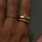 Muli Collection Solo Zirconia Stacker Ring Gold – Seitenansicht