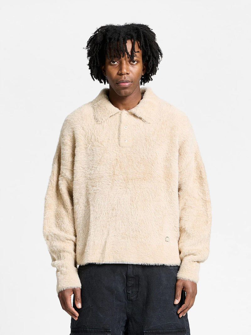 Reternity Clair Furry Knit Polo – Frontansicht