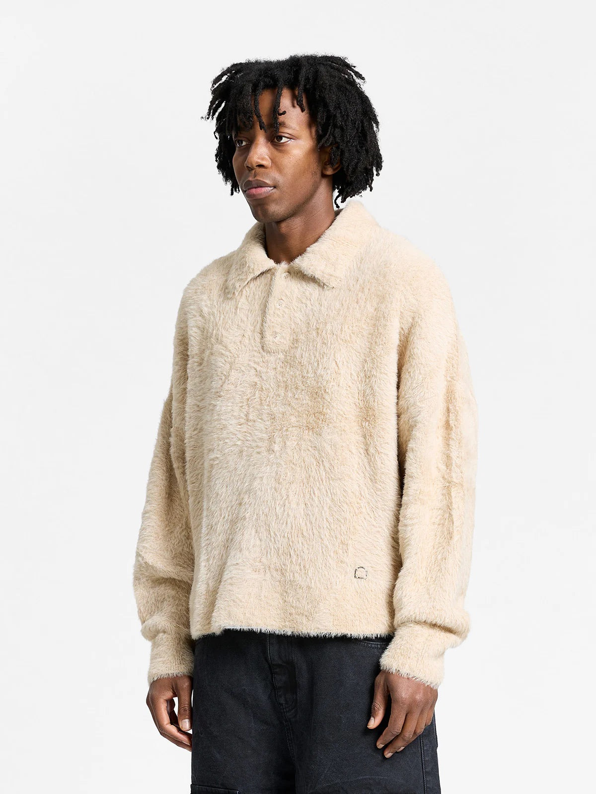 Reternity Clair Furry Knit Polo – Rückansicht