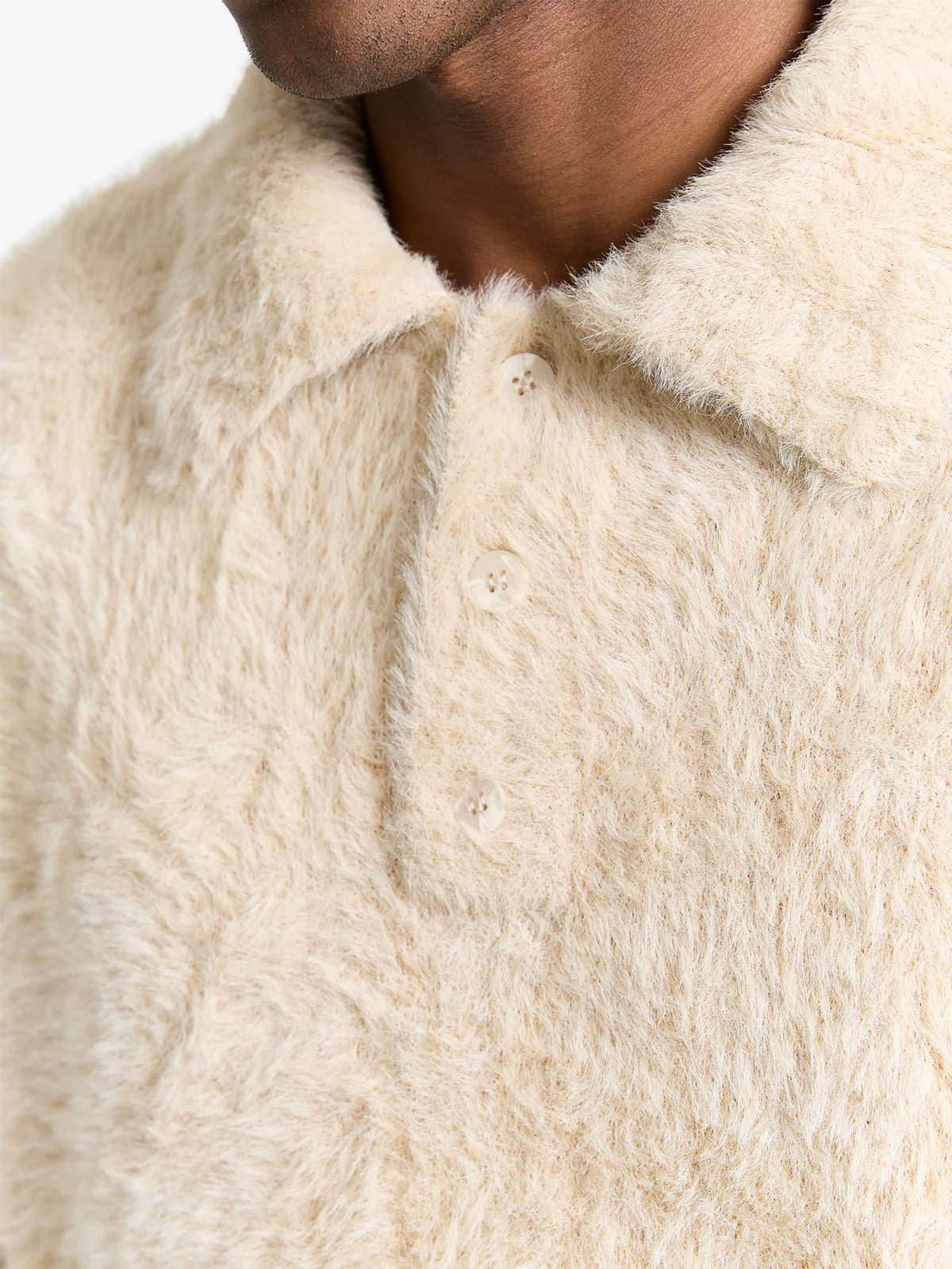 Reternity Clair Furry Knit Polo – Textildetail