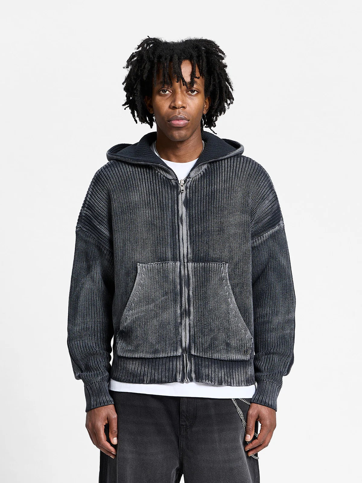 ESSENTIAL KNIT ZIP-HOODIE