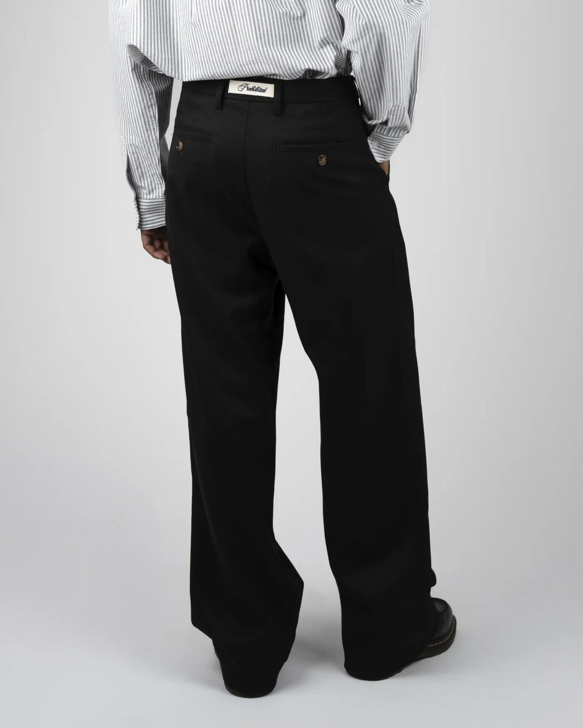 Heritage Pleated Pants Black