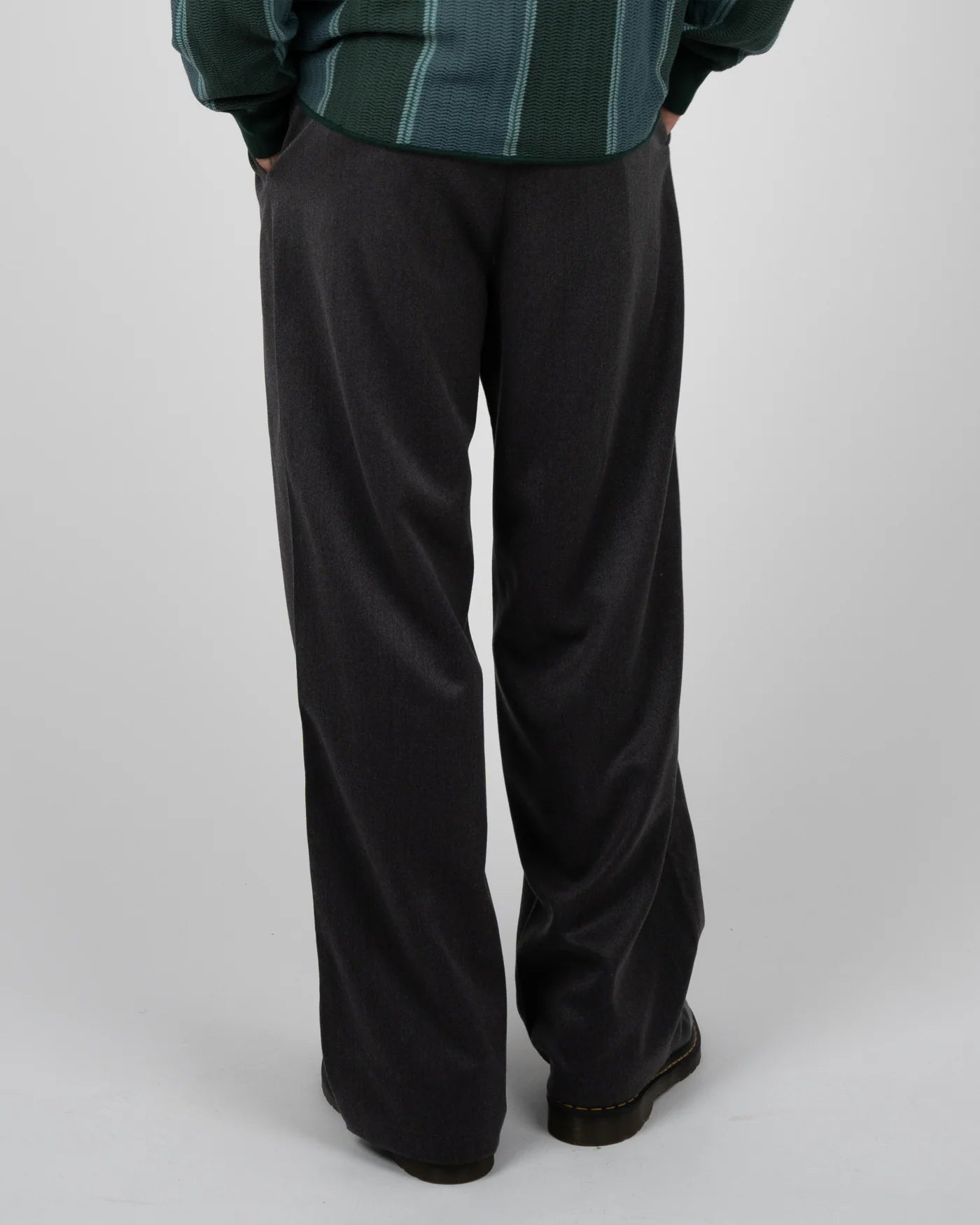 Heritage Pleated Pants Dark Grey