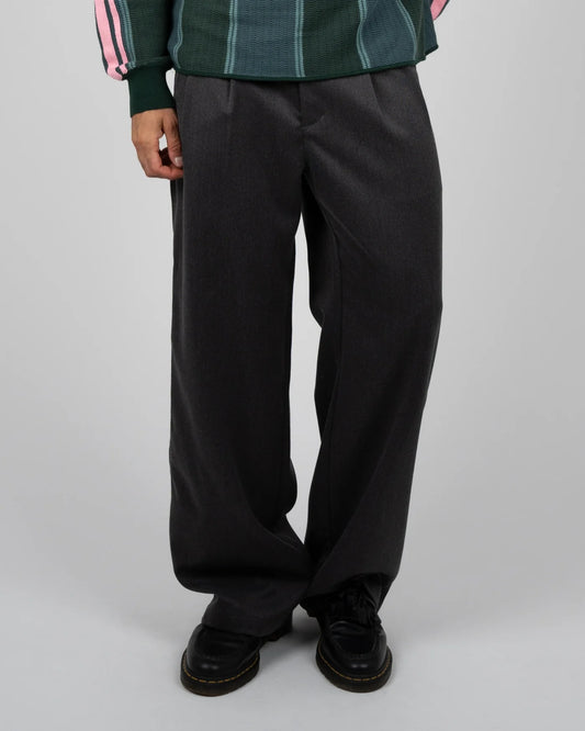 Heritage Pleated Pants Dark Grey